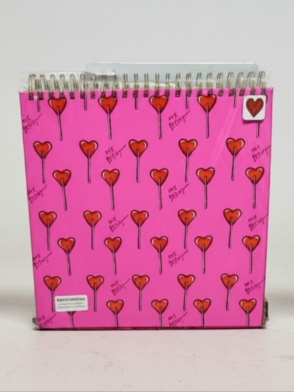 Sketchbook Professional Betsy Johnson Pink and Red Heart Sketchbook